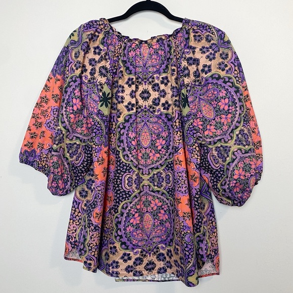 Xirena Jules Puff Sleeve Top in Black Opal - Picture 7 of 10